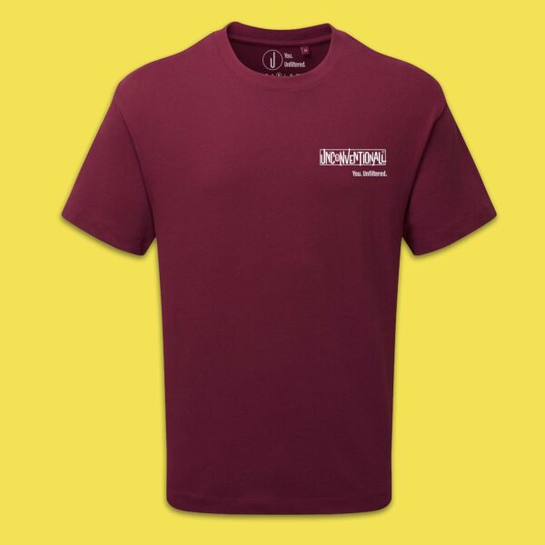 Wear Unconventionall Burgundy t-shirt - The Quiet One
